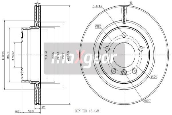 MAXGEAR Bremsscheibe