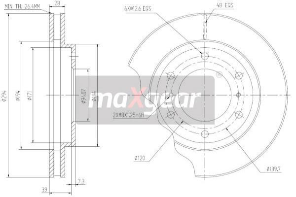 MAXGEAR Bremsscheibe