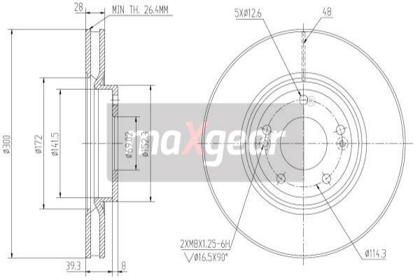 MAXGEAR Bremsscheibe
