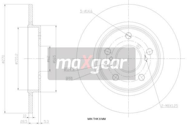 MAXGEAR Bremsscheibe
