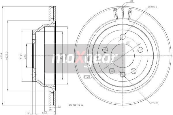 MAXGEAR Bremsscheibe
