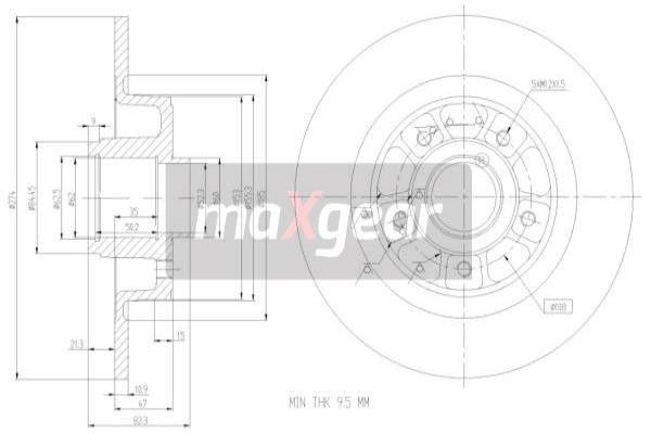 MAXGEAR Bremsscheibe