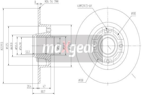 MAXGEAR Bremsscheibe