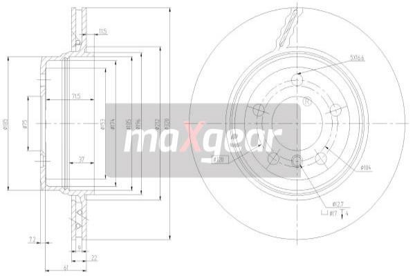 MAXGEAR Bremsscheibe