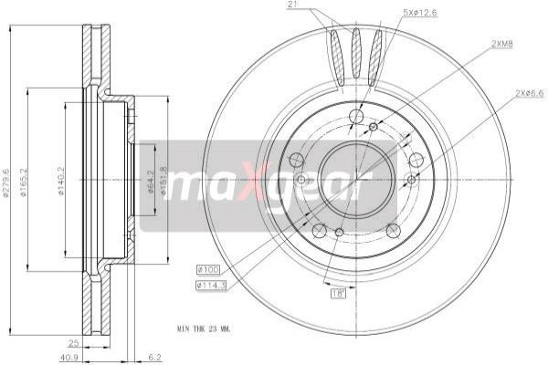 MAXGEAR Bremsscheibe