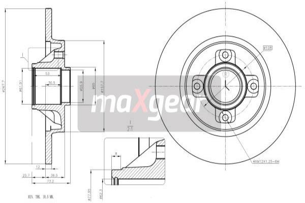 MAXGEAR Bremsscheibe