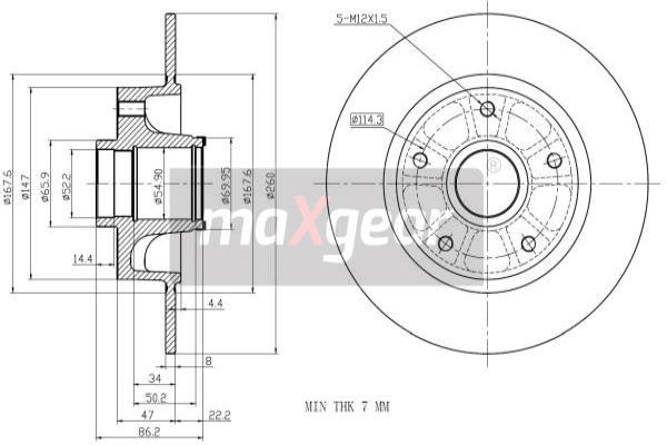 MAXGEAR Bremsscheibe