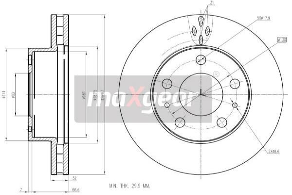 MAXGEAR Bremsscheibe