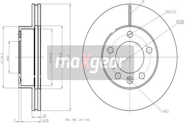 MAXGEAR Bremsscheibe