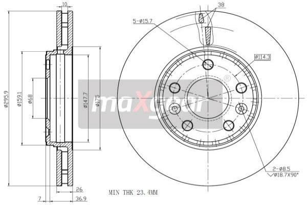 MAXGEAR Bremsscheibe