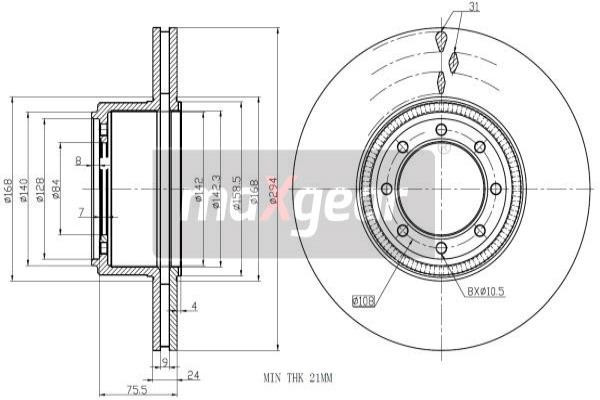 MAXGEAR Bremsscheibe