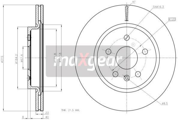 MAXGEAR Bremsscheibe