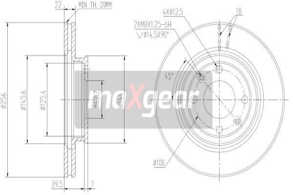 MAXGEAR Bremsscheibe