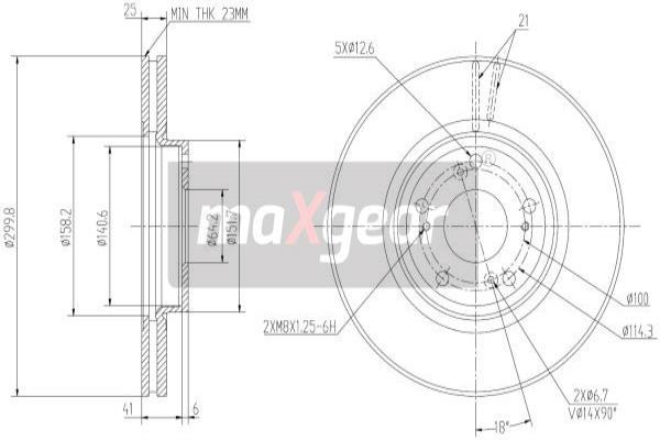 MAXGEAR Bremsscheibe