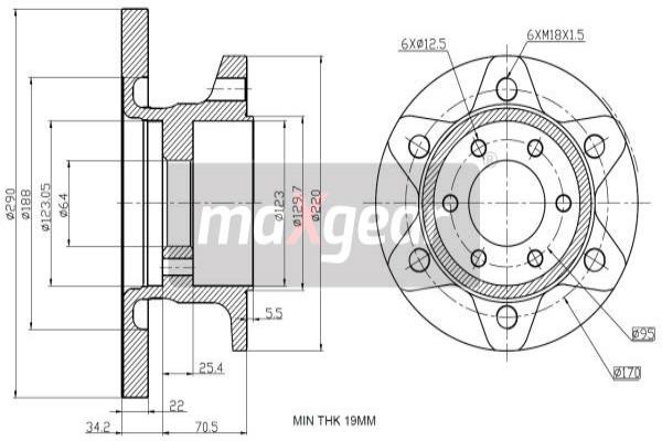 MAXGEAR Bremsscheibe