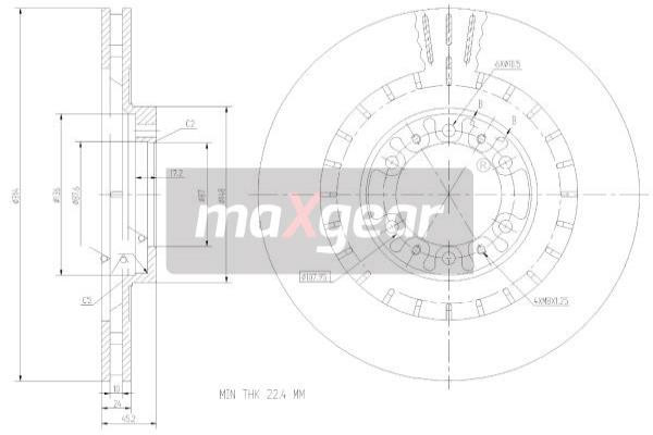 MAXGEAR Bremsscheibe