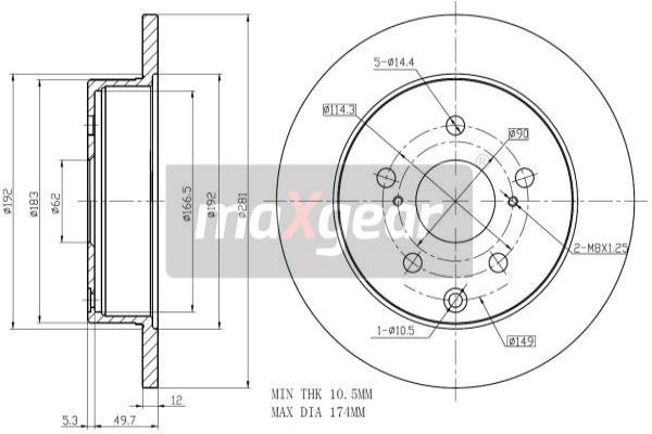 MAXGEAR Bremsscheibe