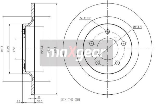 MAXGEAR Bremsscheibe