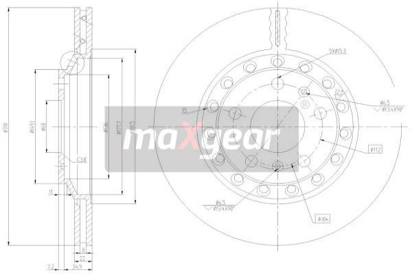 MAXGEAR Bremsscheibe