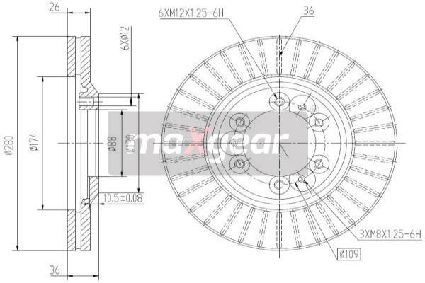 MAXGEAR Bremsscheibe