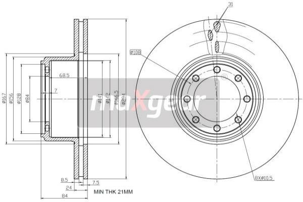MAXGEAR Bremsscheibe