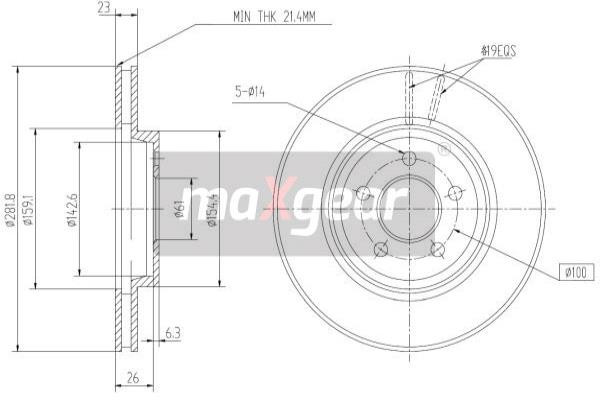 MAXGEAR Bremsscheibe