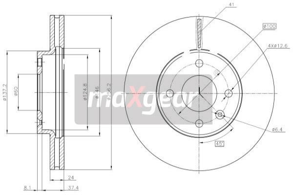 MAXGEAR Bremsscheibe