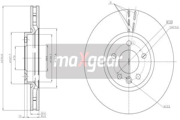 MAXGEAR Bremsscheibe