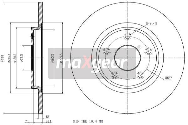 MAXGEAR Bremsscheibe