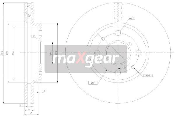 MAXGEAR Bremsscheibe
