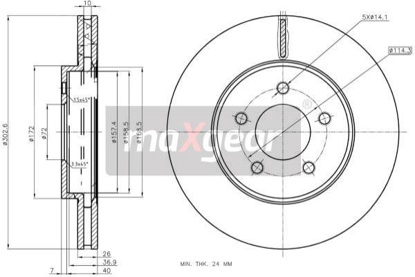 MAXGEAR Bremsscheibe