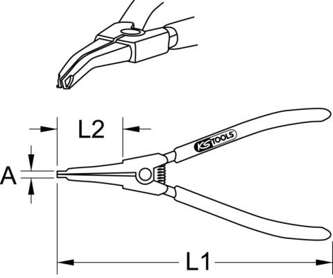 KS TOOLS Entriegelungswerkzeug, Klimaanlagen-/Kraftstoffleitung