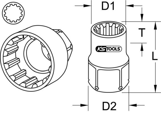 KS TOOLS Frostschutz-/ Batteriesäureprüfgerät (Refraktometer)