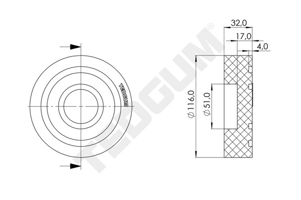TEDGUM Auflagenteller, Rangierheber