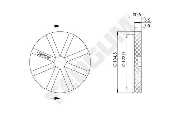 TEDGUM Auflagenteller, Rangierheber