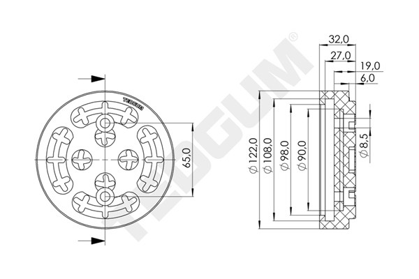 TEDGUM Auflagenteller, Rangierheber