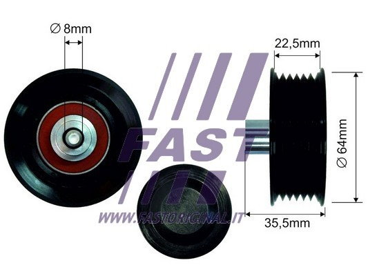 FAST Umlenk-/Führungsrolle, Keilrippenriemen