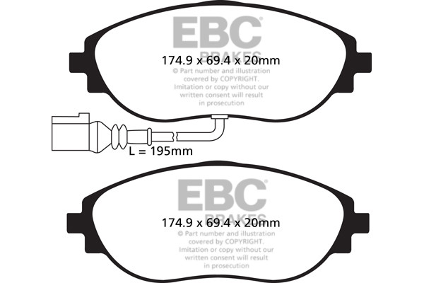 EBC Brakes Bremsbelagsatz, Scheibenbremse