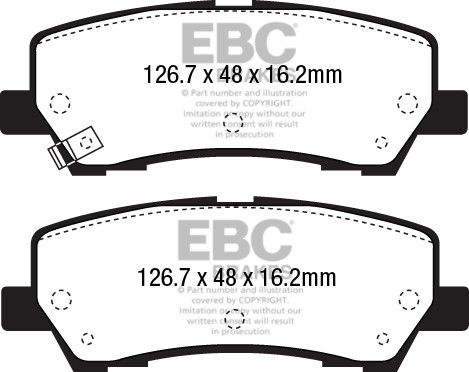 EBC Brakes Bremsbelagsatz, Scheibenbremse