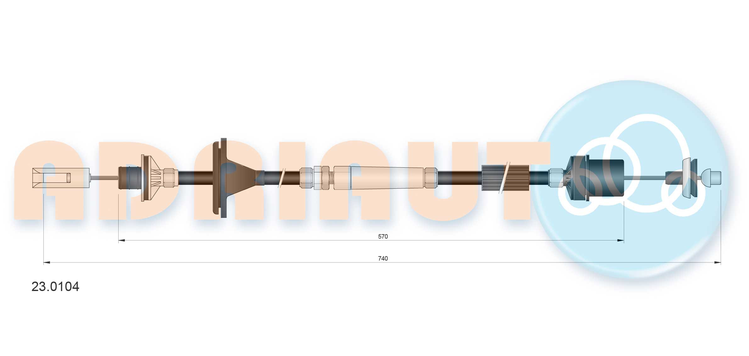 ADRIAUTO Seilzug, Kupplungsbetätigung