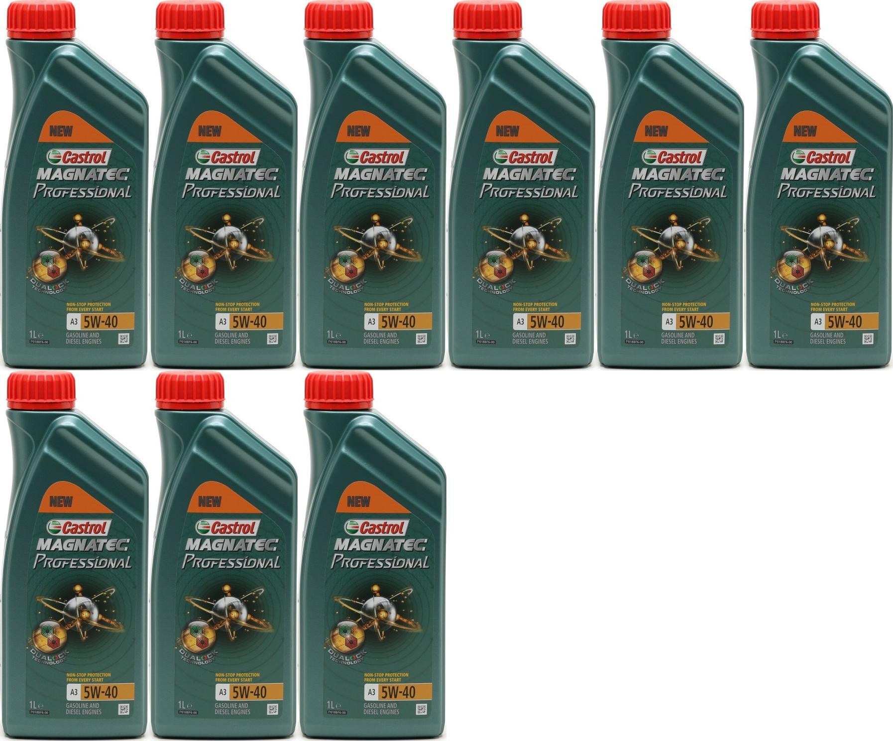 CASTROL 2x 1 L + 4 L Magnatec 5W-40 C3+ Ölwechsel-Anhänger