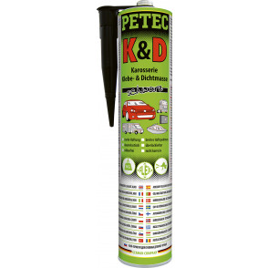 Petec 94730 K&D Karosserie Klebe- und Dichtmasse 310ml, schwarz
