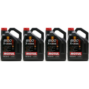 Motul 8100 X-cess 5W-40 Motoröl 4x 5 = 20 Liter