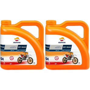 Repsol Motorrad Motoröl MOTO OFF ROAD 4T 10W40 2x 4l = 8 Liter