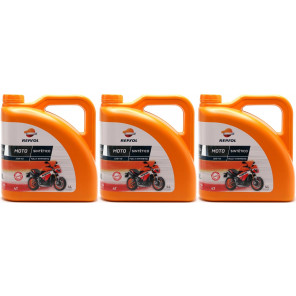 Repsol Motorrad Motoröl MOTO SINTETICO 4T 10W40 3x 4l = 12 Liter