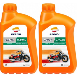 Repsol Motorrad Motoröl MOTO V-TWIN 4T 20W50 1 Liter 2x 1l = 2 Liter