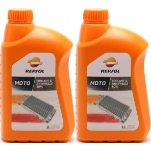 Repsol Kühlerschutz MOTO COOLANT & ANTIFREEZE 50% 1 Liter 2x 1l = 2 Liter