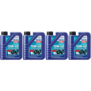 Liqui Moly 25015 Marine 4T Motor Oil 15W-40 4x 1l = 4 Liter