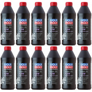 Liqui Moly 2719 Motorbike Fork Oil 7,5W medium/light Gabelöl 12x 1l = 12 Liter