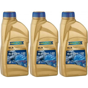 RAVENOL Getriebeoel SLS SAE 75W-140 GL 5 LS 1 Liter 3x 1l = 3 Liter